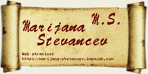 Marijana Stevančev vizit kartica